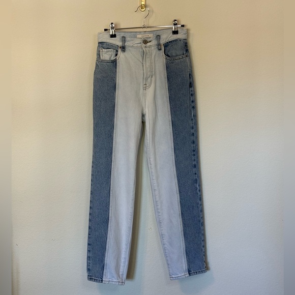 Pacsun Two-Tone Boyfriend Straight Leg Jeans- Size 25 - Picture 2 of 8